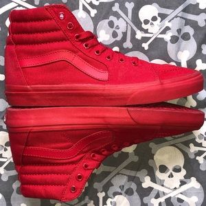 Vans Sk8 Hi Mono Canvas Red